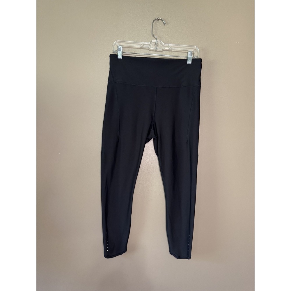 Athleta Black Pacesetter 7/8 Tight Leggings Women Size L Ankle Running Training